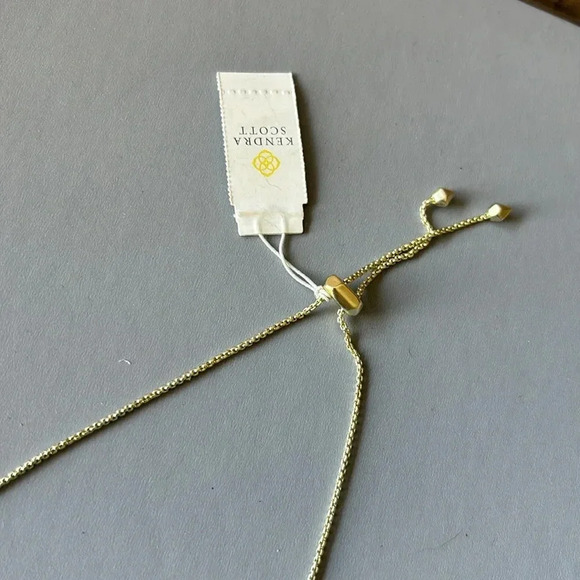 NWT KENDRA SCOTT Lilly Y necklace in gold and sand drusy - Picture 3 of 6